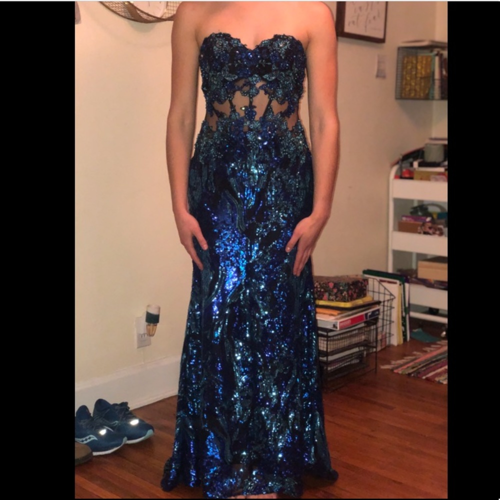 CACHE CORSET PROM DRESS